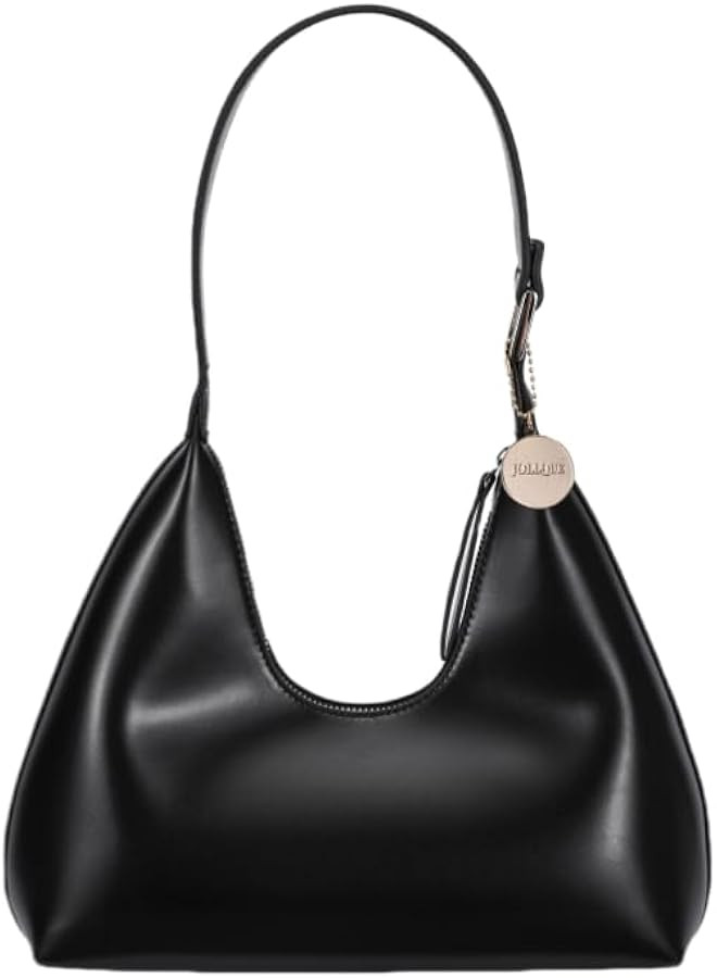 JOLLQUE Shoulder Bag for Women, Small Leather Handbag Purse,Unique Trendy Zipper Hobo Bag | Amazon (US)