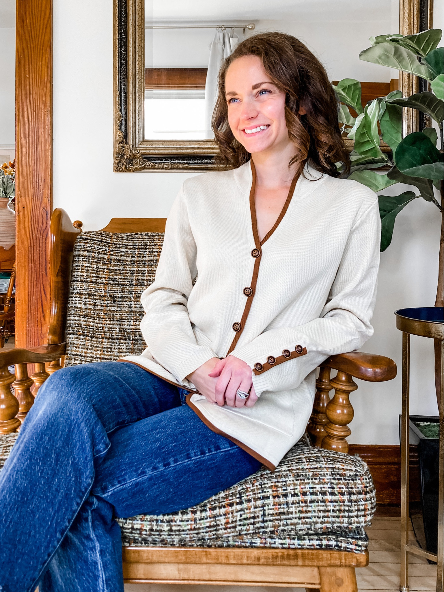 Thanksgiving sweater. 
Wearing size small, fit tts, petite friendly. 
Petite outfit. Thanksgiving outfit. Classic outfit  

#LTKunder50 #LTKstyletip #LTKHoliday