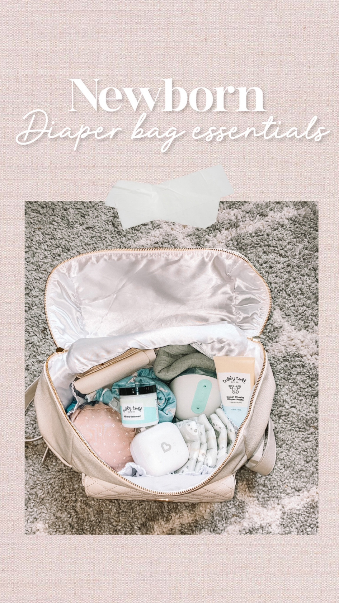Newborn diaper bag essentials 👶🏼 - diaper bag- baby wrap - swaddles - diapering 💜

#LTKkids #LTKitbag #LTKbaby