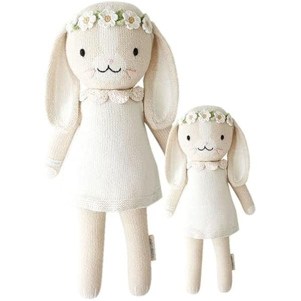 cuddle + kind Hannah The Bunny Blush Little 13" Hand-Knit Doll – 1 Doll = 10 Meals, Fair Trade, Heir | Amazon (US)