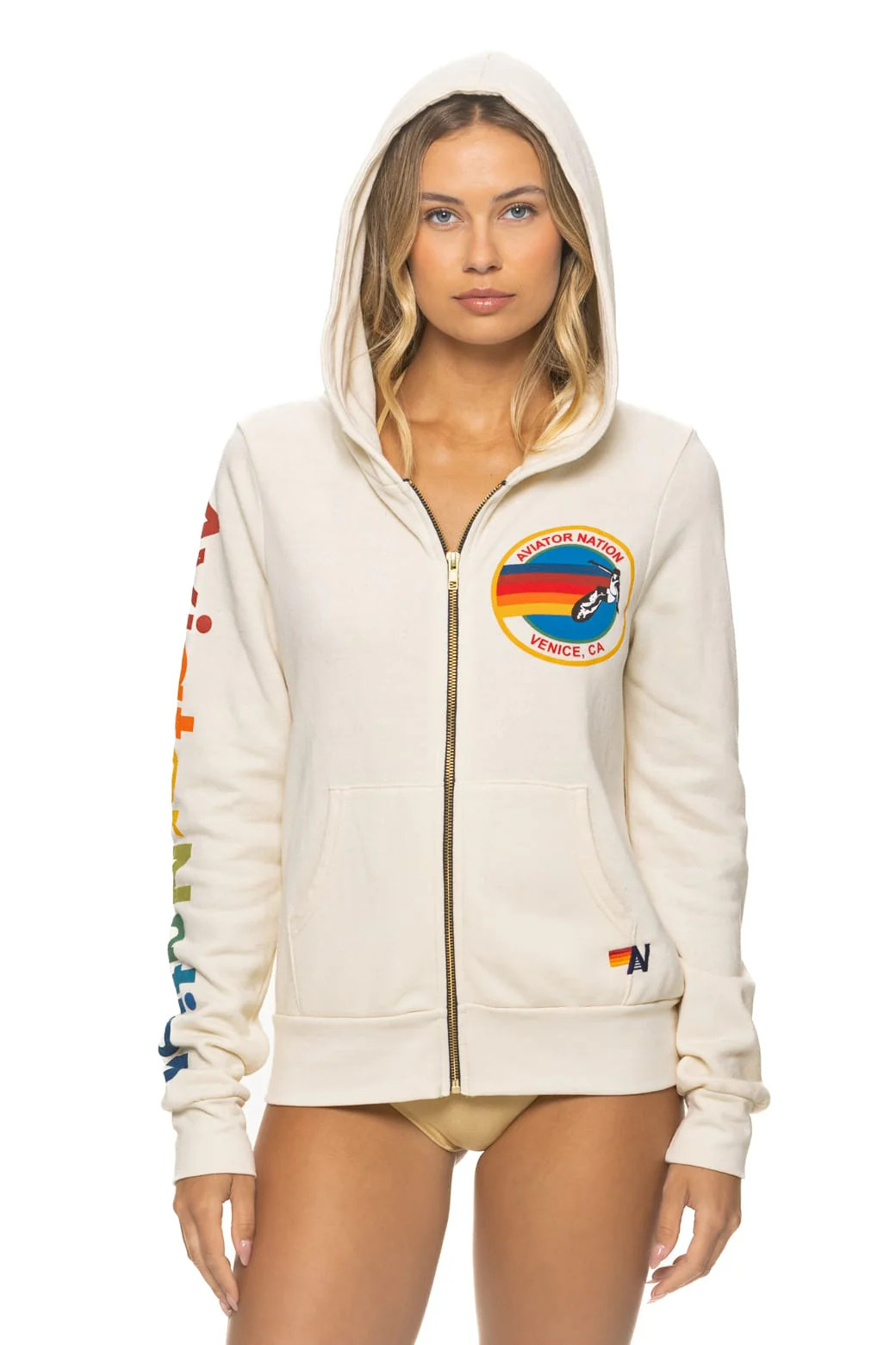 AVIATOR NATION HOODIE - VINTAGE WHITE | Aviator Nation