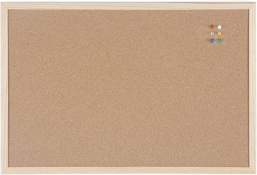 BoardsPlus Cork Board, 60 x 40 cm, Pine Wooden Frame, Natural Cork Pin Board, 5 Sizes Available | Amazon (DE)