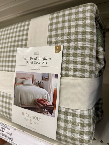 New Gingham comforter in moss green similar to this duvet that’s not released just yet! 

#TargetStyle #Target #Bedding #comforter #duvet 

#LTKHome