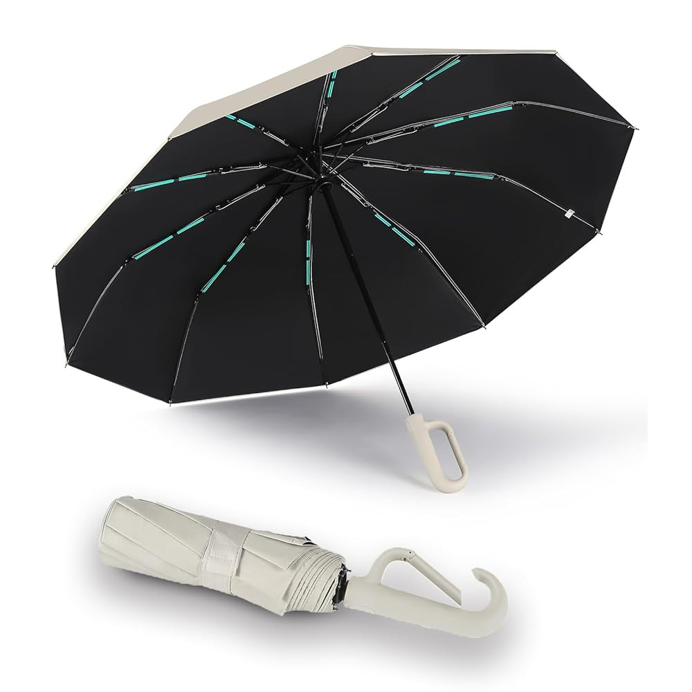 Travel Folding Golf Umbrella 10 Ribs Automatic Open/Close,Lightweight Portable Backpack Car Paras... | Amazon (US)