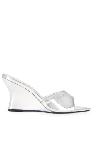 Maeva Wedge in Silver Mirror Metallic | Revolve Clothing (Global)