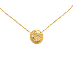 Sliding Lunar Talisman Necklace | Sequin