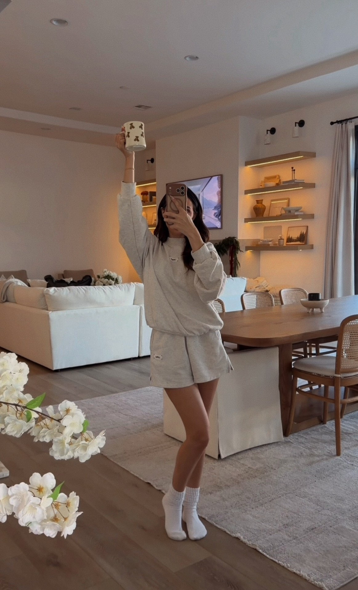 The coziest shortie set 🧸 I’m wearing a size small 