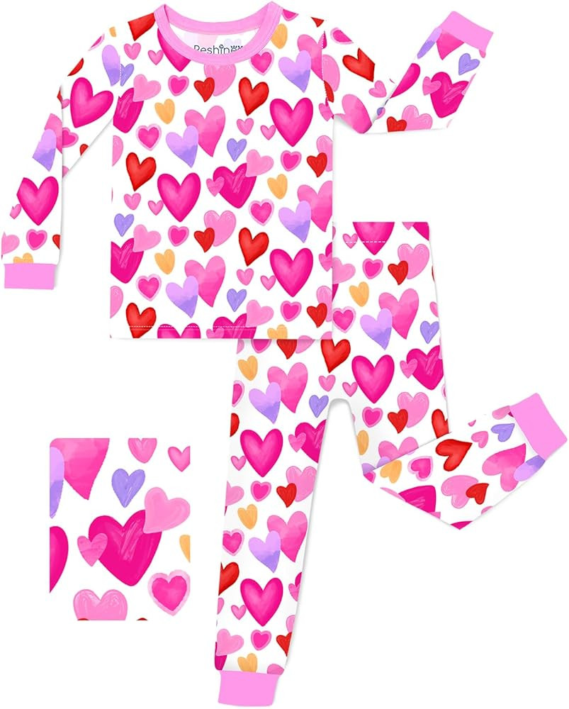 babee Reshinee Bamboo Viscose Toddler Girls Kids Pajamas Unicorn Mermaid Pjs Long Sleeve Snug fit... | Amazon (US)