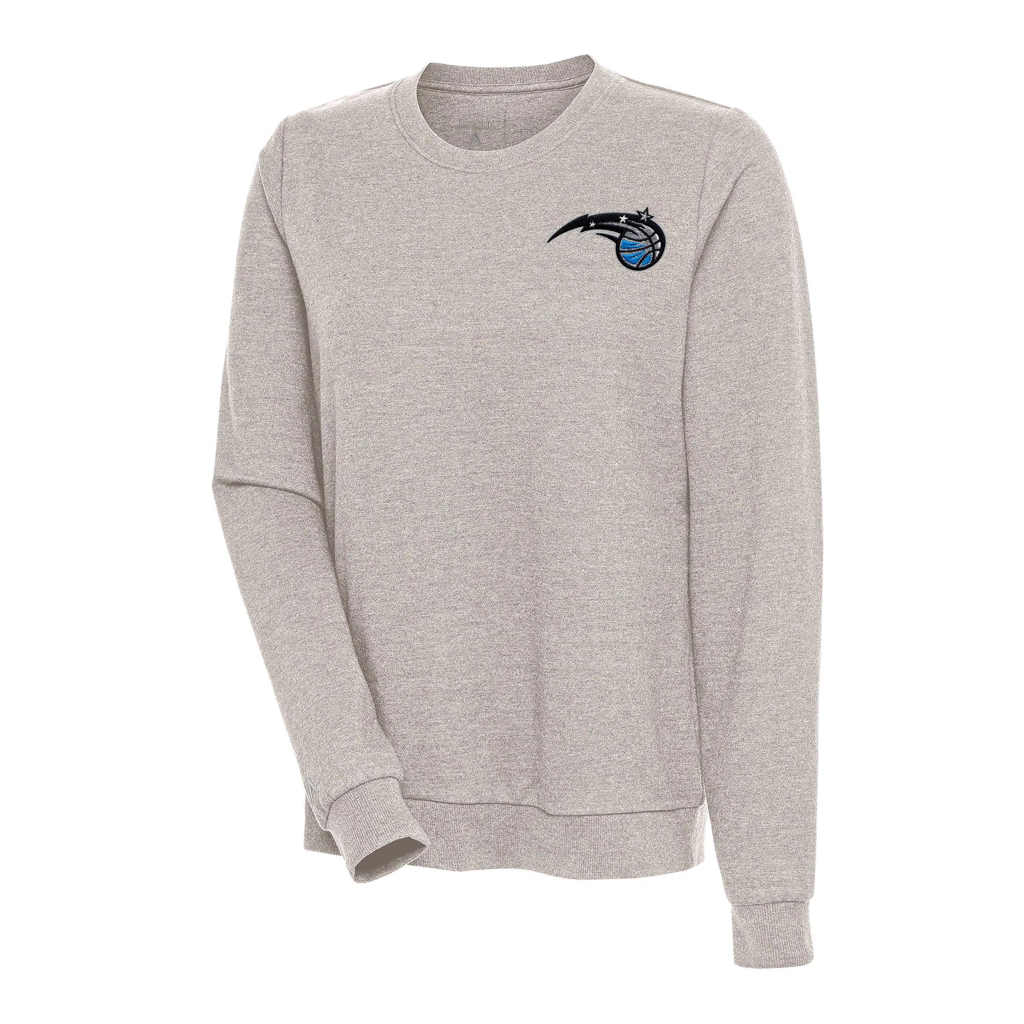 Women's Orlando Magic Antigua Oatmeal Action Pullover Sweatshirt | NBA store