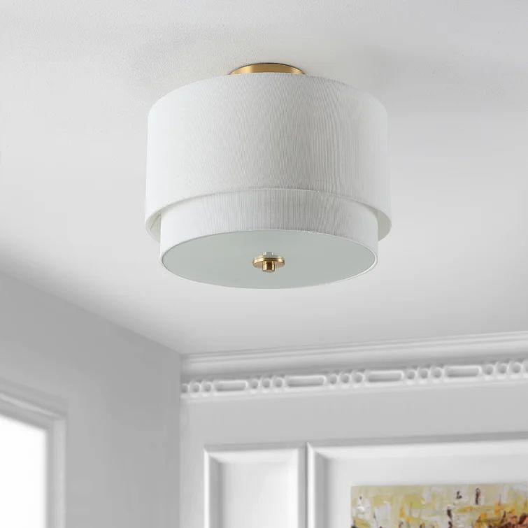 Marseille 3 - Light 16'' Shaded Drum Flush Mount | Wayfair North America