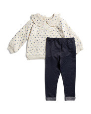 Infant And Toddler Girls 2pc Ditsy Floral Sweatshirt And Leggings Set | Baby Girls (0-24m) | Mars... | Marshalls