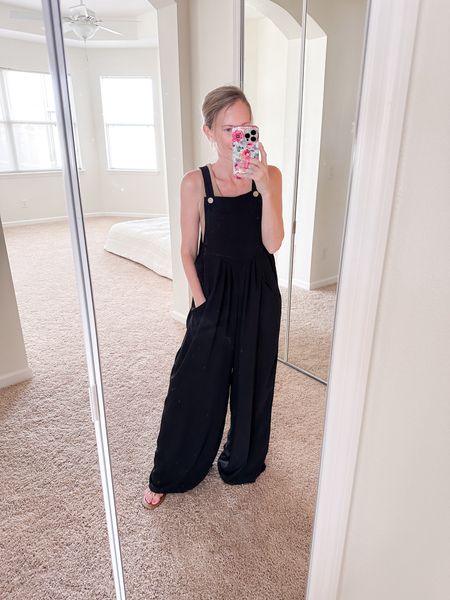 #Walmartpartner Fantaslook Jumpsuit on Walmart! Such a great look for summer. It’s lightweight and airy. I’m 5’3” for reference and the leg length is a bit long. Not too long that I won’t wear them with sandals though. Haha 😆 I’m wearing a size small and it fits oversized. You could easily size down in this jumpsuit. @walmart #walmart @walmartfashion #walmartfashion 

#LTKStyleTip #LTKFindsUnder50