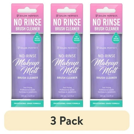 (3 pack) Salon Perfect No Rinse Makeup Brush Cleaner Solution, 6.5 fl oz | Walmart (US)
