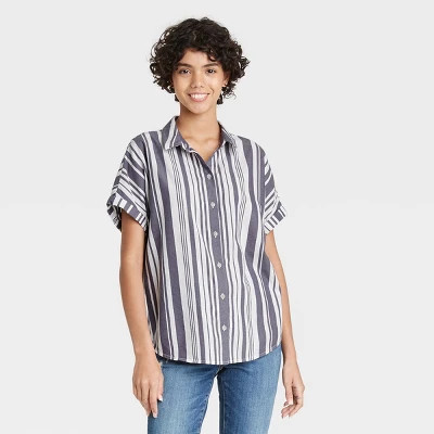 Women's Dolman Short Sleeve Button-Down Shirt - Universal Thread™ | Target