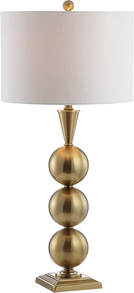 JONATHAN Y 33" Brass Gold Stacked Orb Metal LED Table Lamp, Contemporary Transitional Iron Bedsid... | Amazon (US)