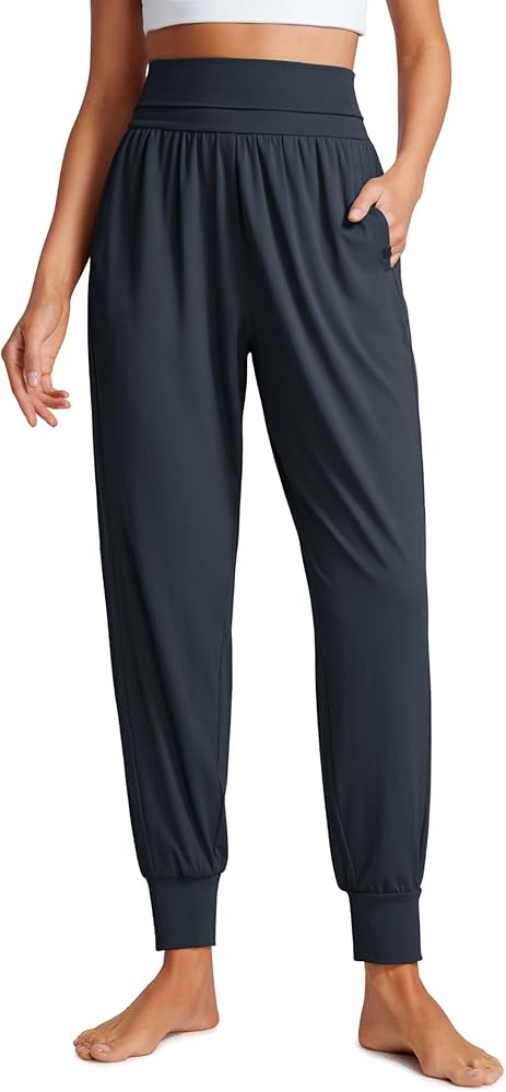 CRZ YOGA High Waisted Yoga Jogger Pants for Women Comfy Loose Lounge Harem Pants Sweatpants with Poc | Amazon (US)