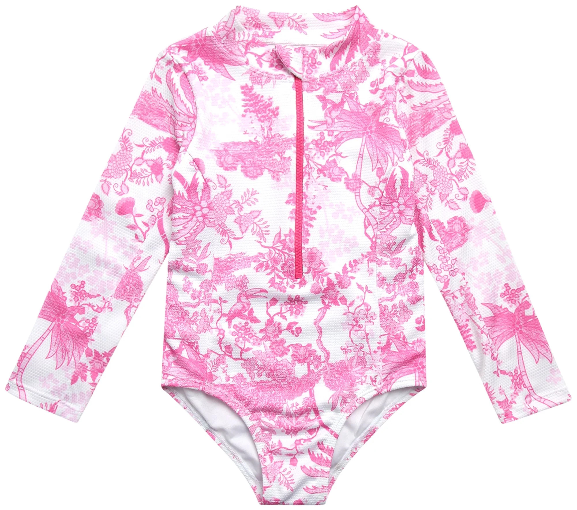 Jessica Simpson Girls' Long Sleeve Rashguard One-piece Swimsuit, Sizes 4-16 | Walmart (US)