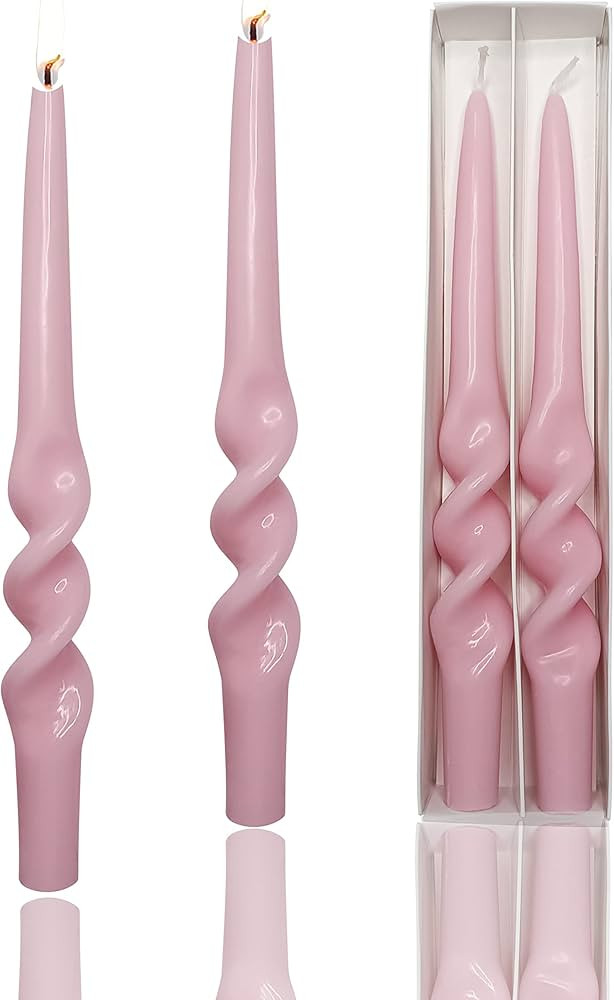 Unscented Taper Candles Valentine's Day Candles Romantic Pink Candlesticks for Wedding Dinner Par... | Amazon (US)