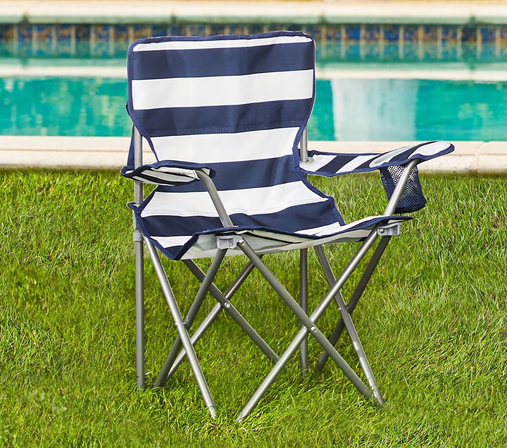 Navy Rugby Stripe Freeport Chair | Pottery Barn Kids