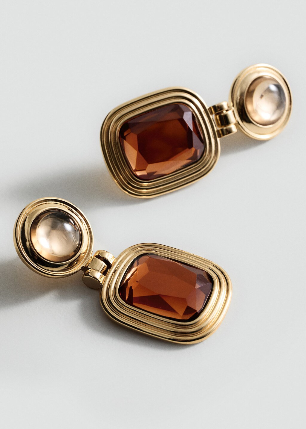 Combined resin hanging earrings gold - Woman - One size - MANGO | Mango (US/MX/AU)
