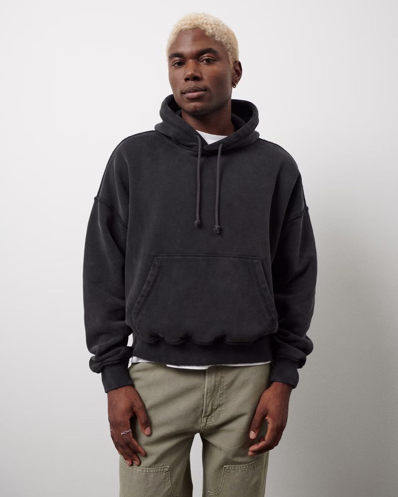 Essential Cropped Popover Hoodie | Abercrombie & Fitch (US)