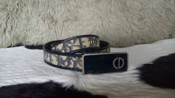 Vintage Authentic Dior Blue Belt | Etsy (US)