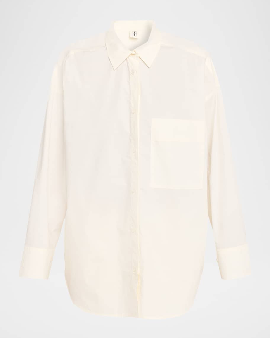 By Malene Birger Derris Oversized Organic Cotton Shirt | Neiman Marcus