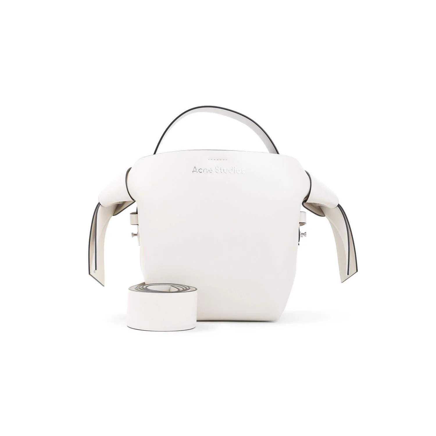 Acne Studios Women's Musubi Mini Bag in Bianco | A10340 | LOZURI