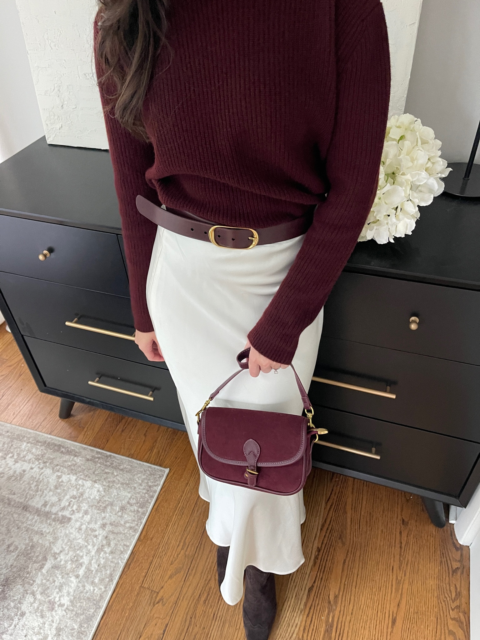 Loving this color combo lately ❤️ wearing a size small in the sweater and XS in the skirt! I’m 5’7” for reference! 

#LTKHoliday #LTKSeasonal #LTKCyberWeek