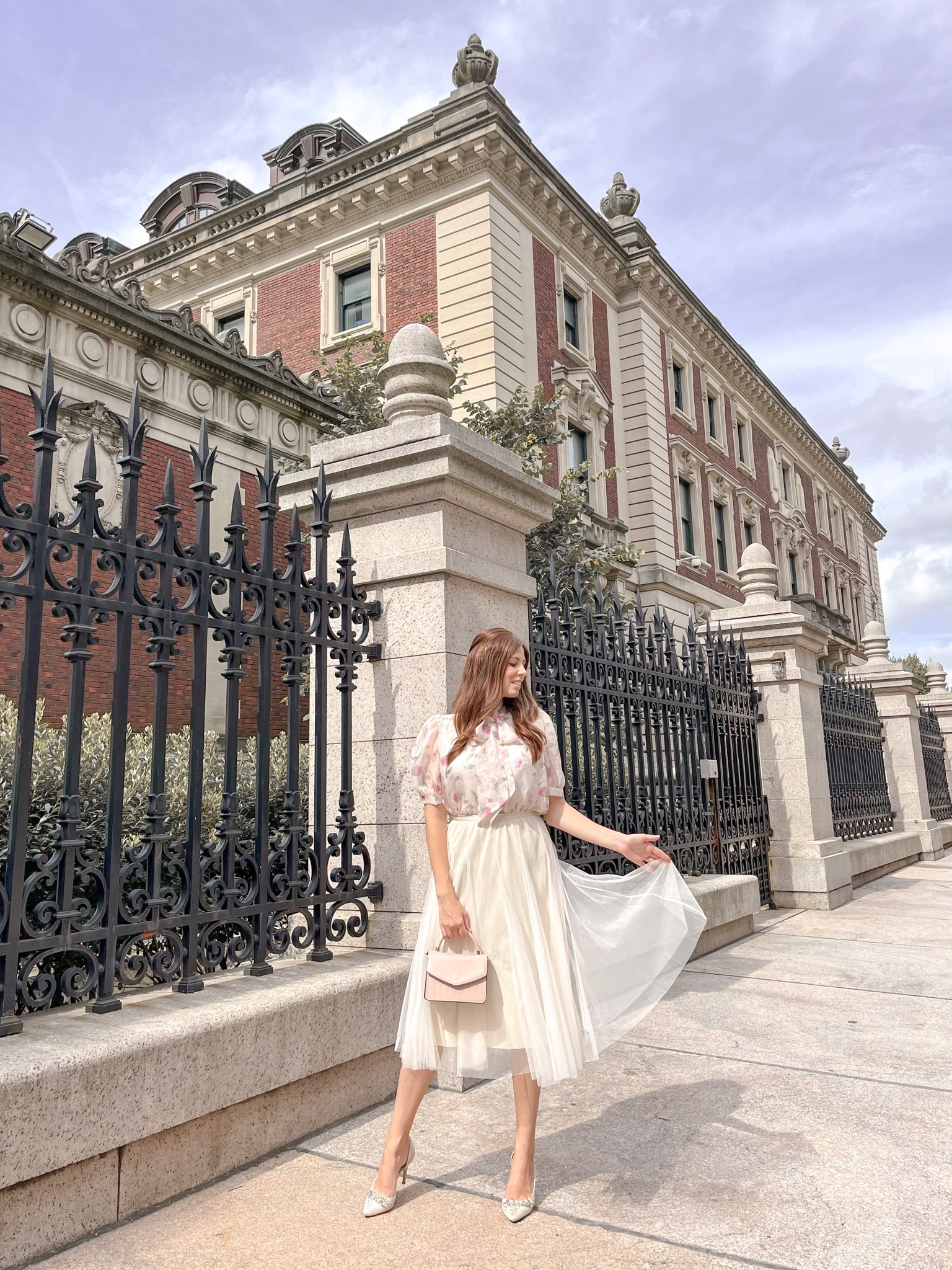 Floral blouse
Tulle midi skirt

#LTKunder50 #LTKsalealert #LTKwedding