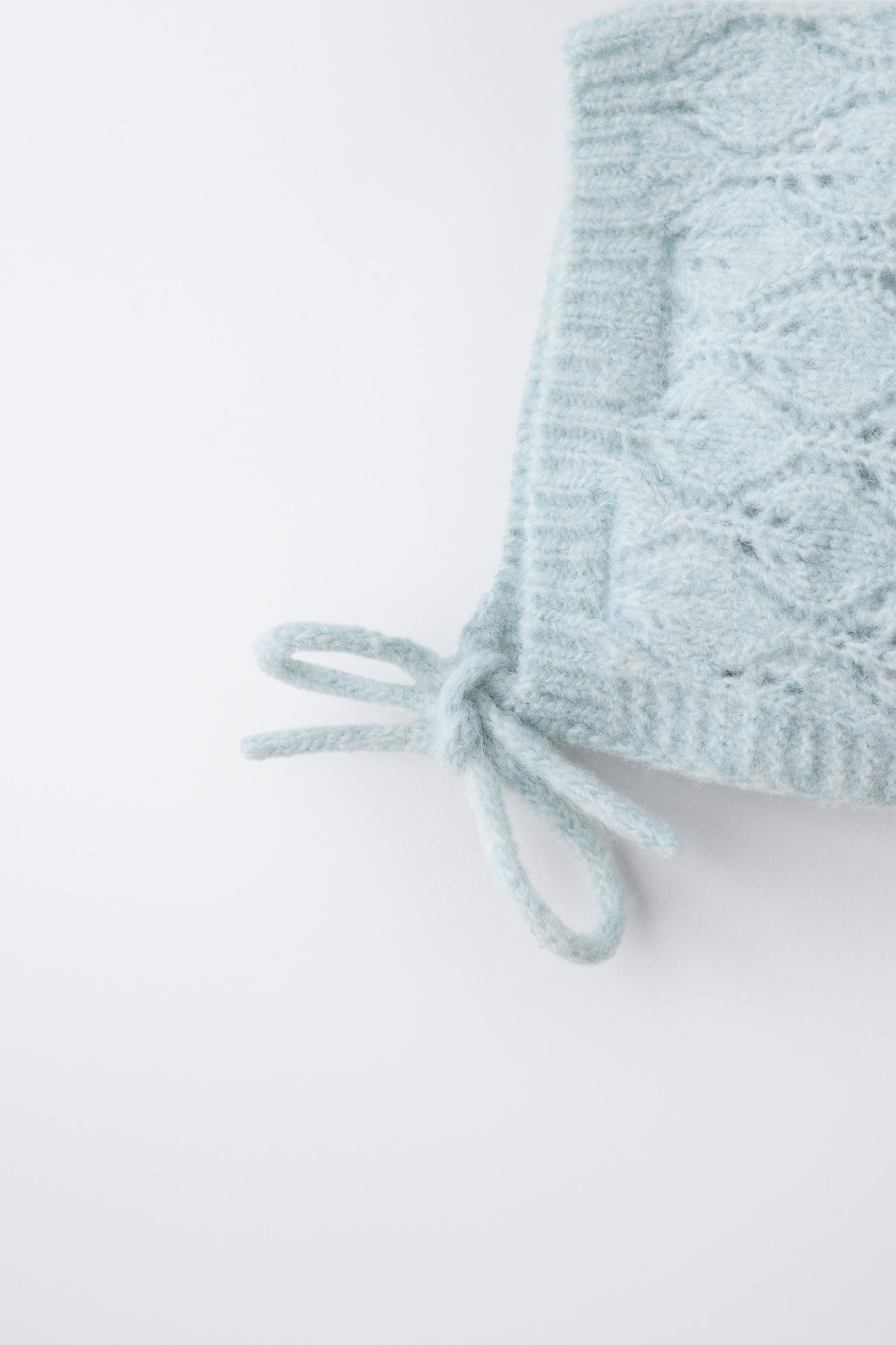 LEAF KNIT BONNET | Zara Canada