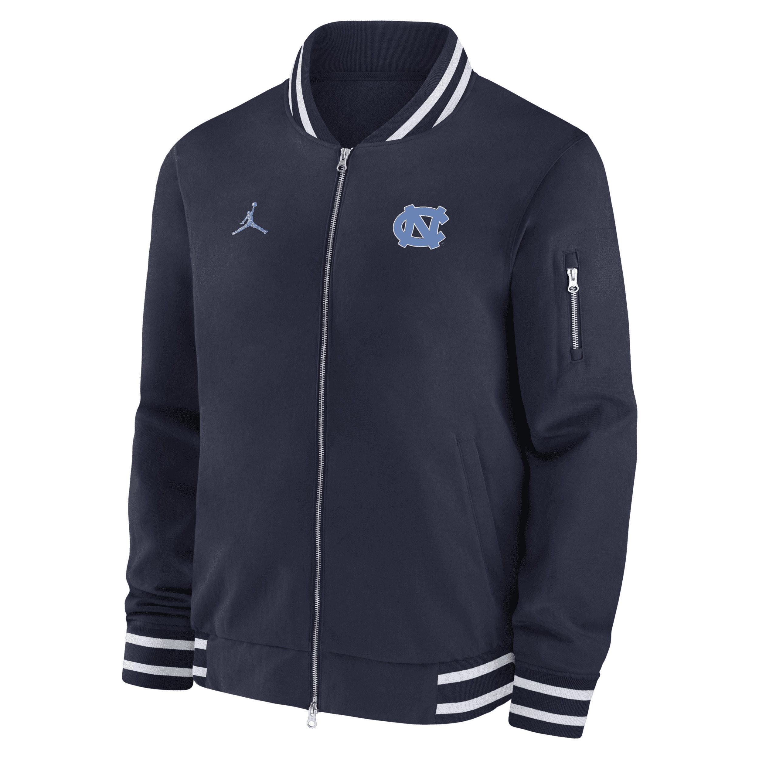 North Carolina Tar Heels Sideline Nike Men's College Full-Zip Bomber Jacket in Blue, Size: Medium | CLF24JK02F343S-UNC | Nike (US)