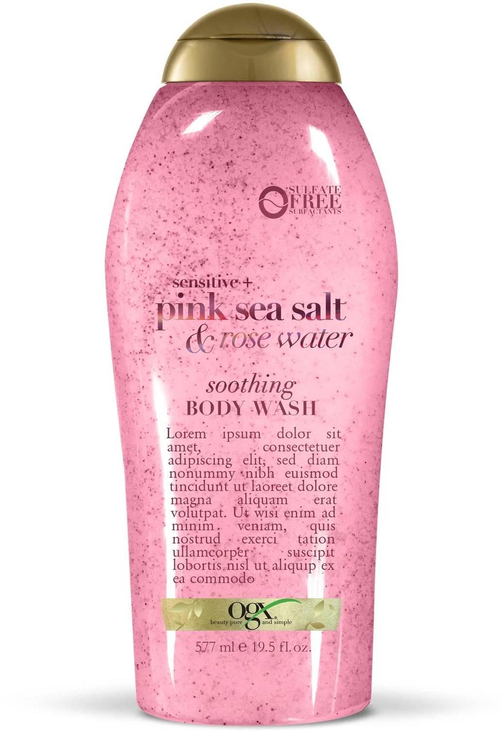 OGX Sensitive + Pink Sea Salt & Rosewater Sulfate-Free Soothing Body Scrub with Healing Rose Quar... | Walmart (US)