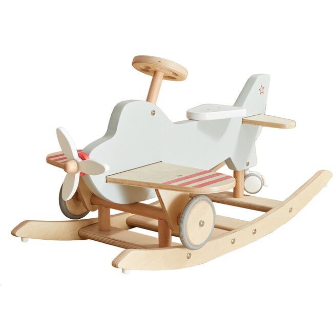 Wood Airplane Rocker & Ride-On | Maisonette