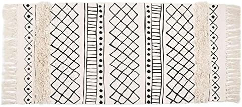 SHACOS Tufted Cotton Rug Runner 23.6 x 51 inch with Tassels Washable Hand Woven Cotton Area Rug B... | Amazon (US)