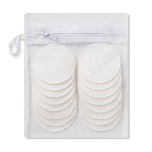 Reusable Make Up Removing Cotton Rounds with Washable Bag - 16ct - up &#38; up&#8482; | Target