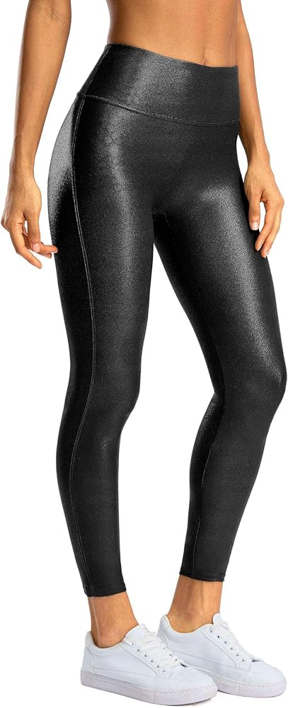 SANTINY Women's Faux Leather Leggings 25''/27''/29''-High Waisted Stretch Leather Pants Pleather ... | Amazon (US)