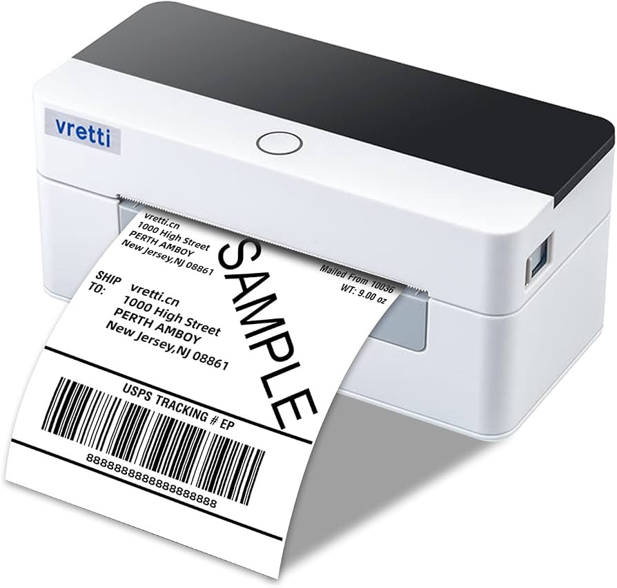 vretti Thermal Shipping Label Printer, 4x6 USB Label Printer, Desktop Barcode Label Printer for S... | Amazon (US)