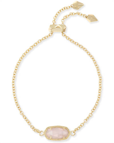 Elaina Adjustable Chain Bracelet in Rose Quartz | Kendra Scott