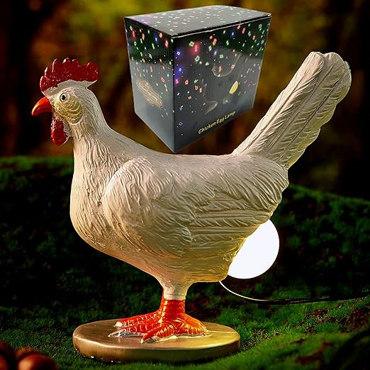 Chicken Egg Lamp,3D Hen Laying Egg Lamp with Color Gift Box,Lifelike LED Egg Lamp,Funny Resin Chi... | Amazon (US)