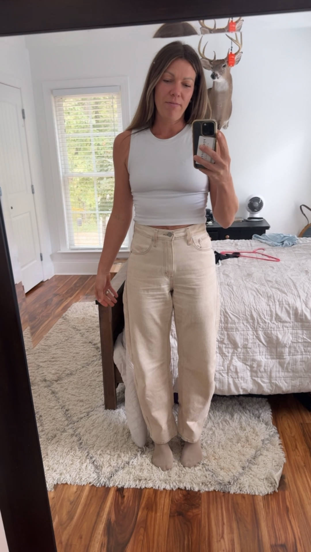 the BEST jeans I’ve ever owned. the deer head was a paid actor 😂

#LTKSaleAlert #LTKStyleTip #LTKTall