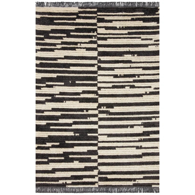 Chris Loves Julia x Loloi Alice Abstract Cream/Charcoal Rug | Wayfair North America