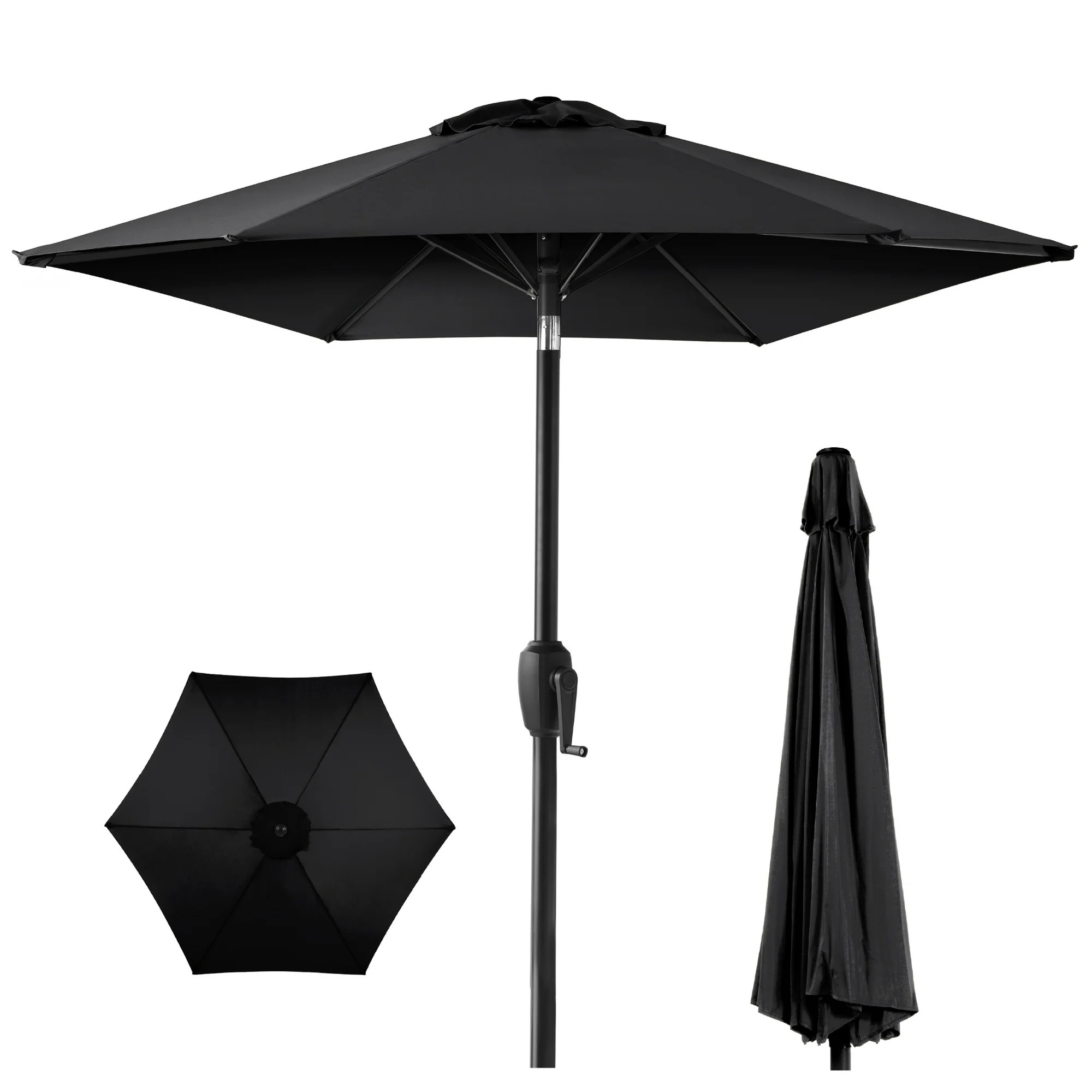 Best Choice Products 7.5ft Heavy-Duty Outdoor Market Patio Umbrella w/ Push Button Tilt, Easy Cra... | Walmart (US)