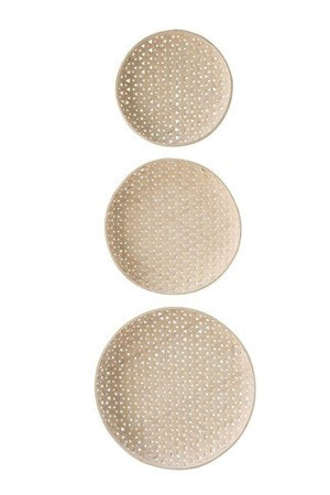 Set of 3 Round Woven Wood Baskets – BURKE DECOR | Burke Decor