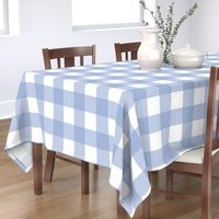 Buffalo Check Tablecloth - Blue By Christineweenk Gingham Classic Plaid Summer Cotton Sateen Spoonfl | Etsy (US)