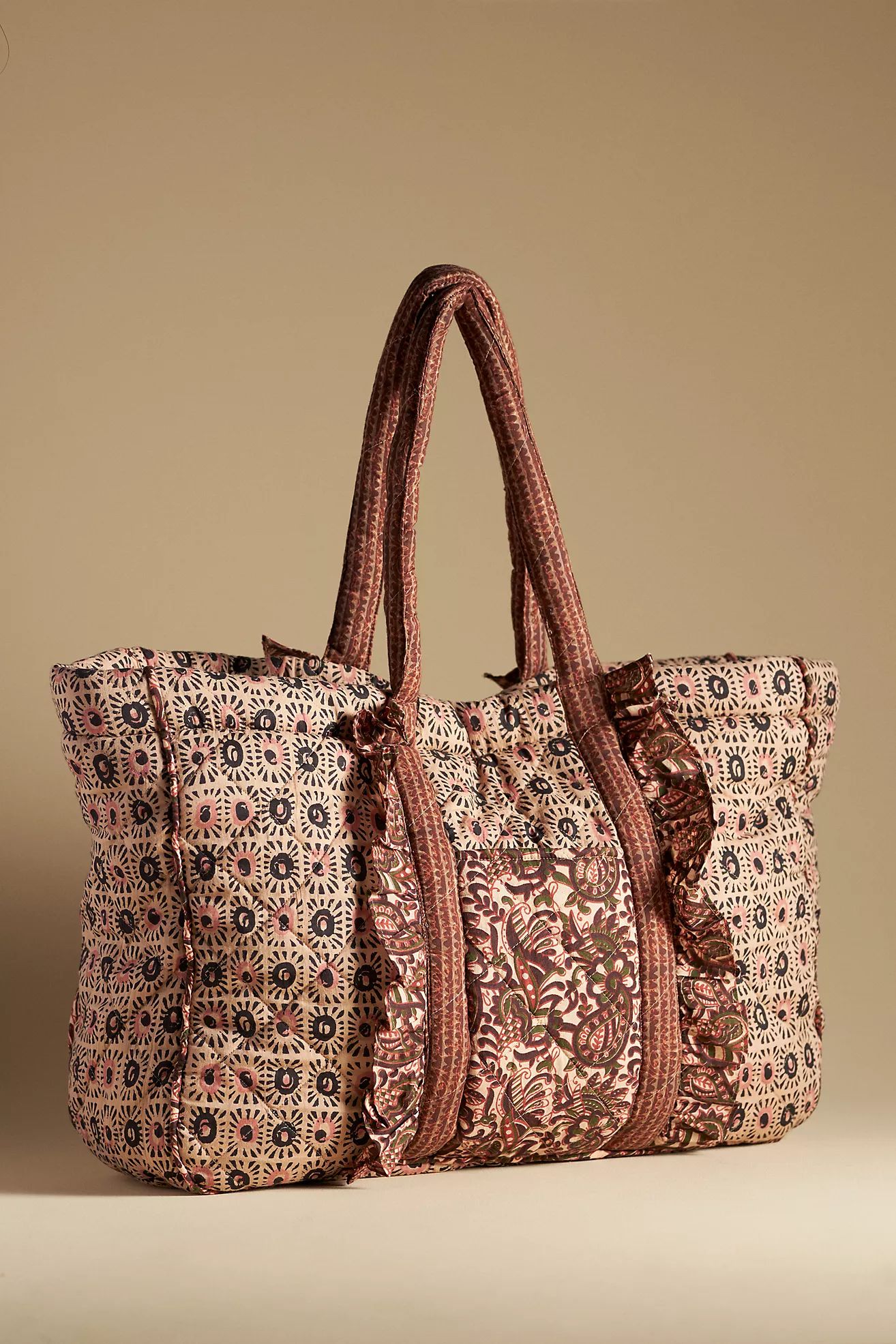 Llani Quilted Ruffle Tote | Anthropologie (US)