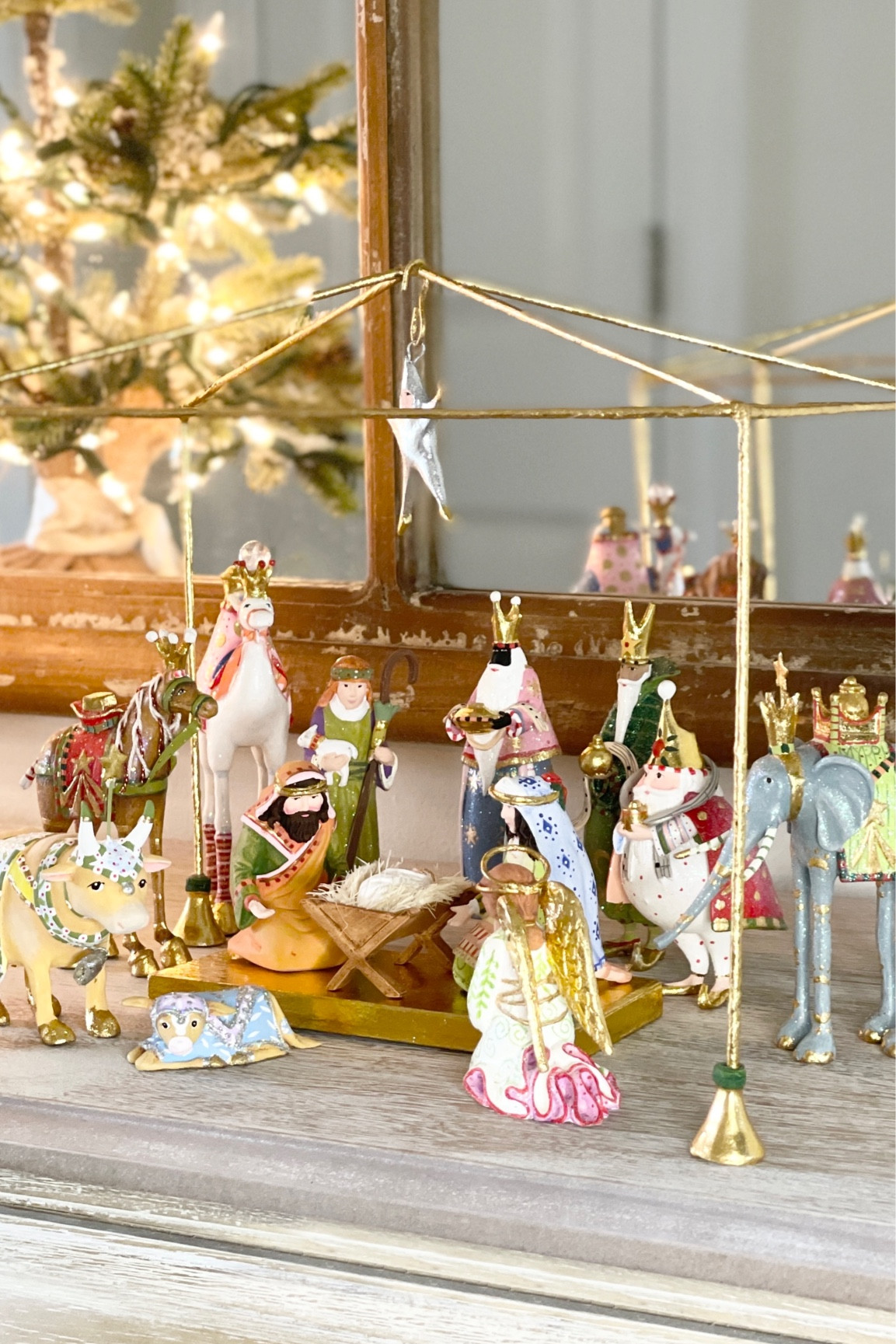 Mackenzie-Childs nativity scene. Whimsical table top nativity set. Christmas decor. Patience Brewster nativity set. 

#LTKSeasonal #LTKHoliday #LTKGiftGuide