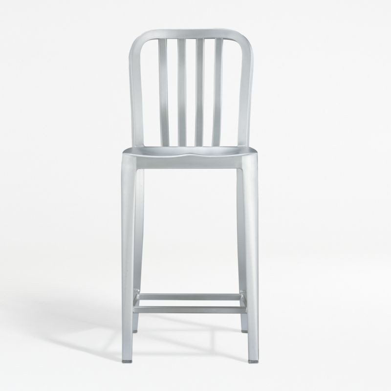 Delta Aluminum Counter Stool + Reviews | Crate & Barrel | Crate & Barrel