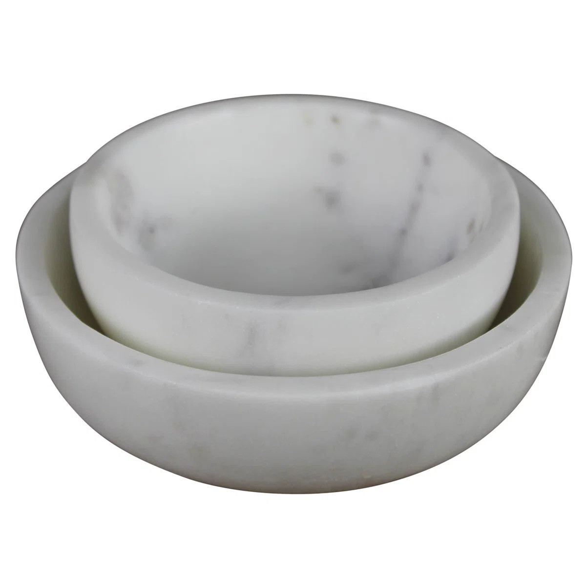 Mercer Marble Bowls, Set Of 2  Large 5X5x1.5- Small 4X4x1.5 (Set of 2) | Wayfair North America