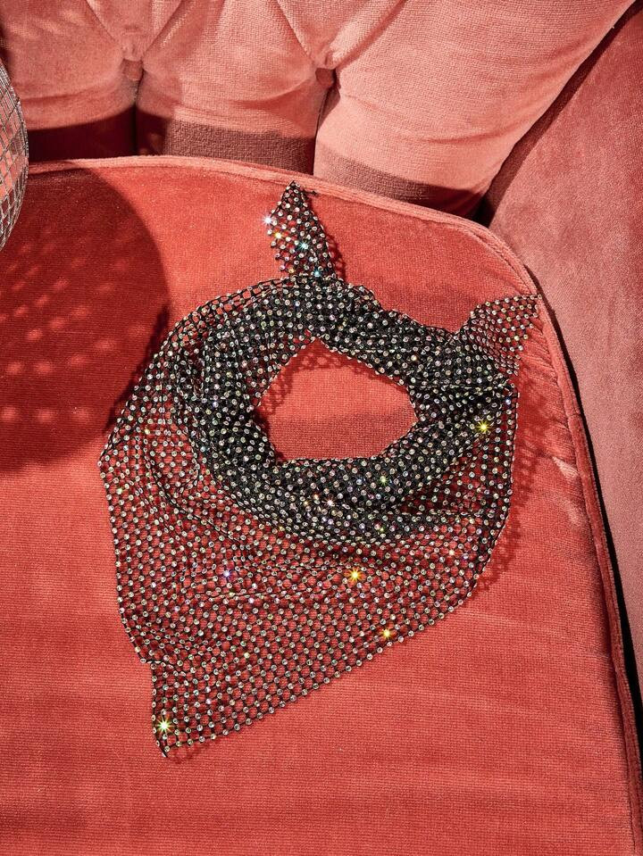 SHEIN SXY Scarf With Rhinestone Party | SHEIN